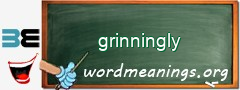 WordMeaning blackboard for grinningly